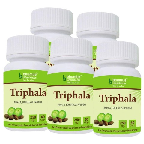 Bhumija Triphala - Pack of 5, 60 capsules Bhumija Triphala - Pack of 5, 60 capsules