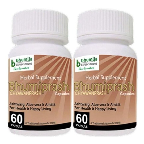 Bhumija Bhumiprash Chyawanprash - Pack of 2, 60 capsules Bhumija Bhumiprash Chyawanprash - Pack of 2, 60 capsules