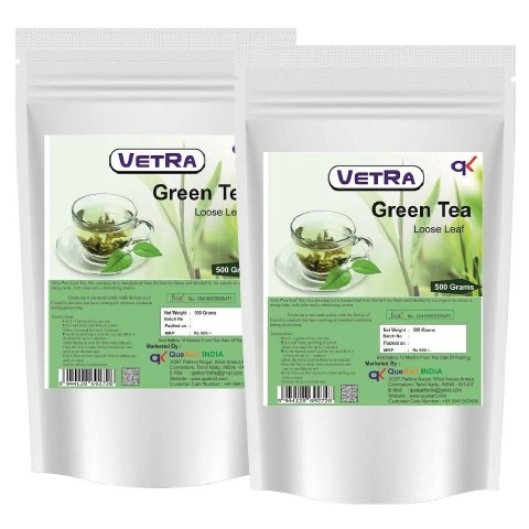 Vetra Green Tea Loose Leaf - Pack of 2 0.5 kg Unflavoured Vetra Green Tea Loose Leaf - Pack of 2 0.5 kg Unflavoured