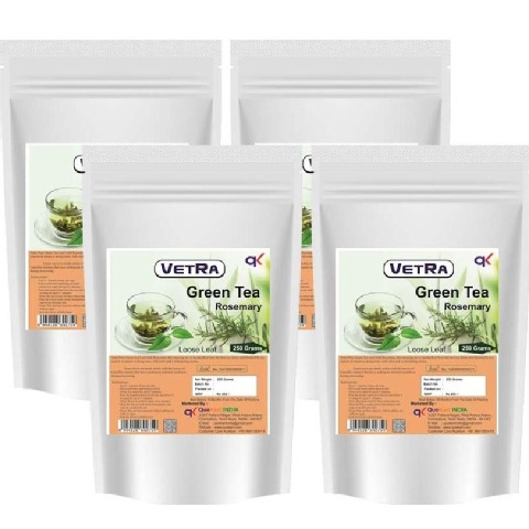 Vetra Green Tea with Rosemary - Pack of 4 0.250 kg Unflavoured Vetra Green Tea with Rosemary - Pack of 4 0.250 kg Unflavoured