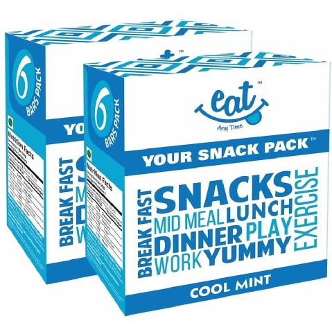 Eat Anytime Snacks Bars - Pack of 2 6 Piece(s)/Pack Cool Mint Eat Anytime Snacks Bars - Pack of 2 6 Piece(s)/Pack Cool Mint