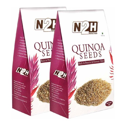 N2H Quinoa Seeds - Pack of 2 Unflavoured 0.1 kg N2H Quinoa Seeds - Pack of 2 Unflavoured 0.1 kg