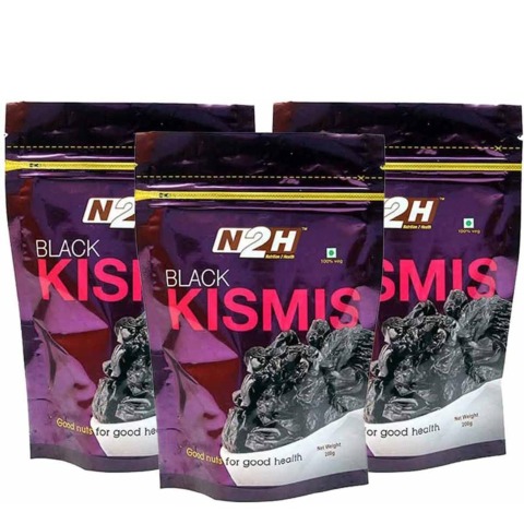 N2H Black Kismis - Pack of 3 0.2 kg Unflavoured N2H Black Kismis - Pack of 3 0.2 kg Unflavoured