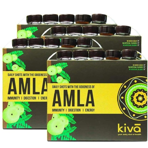 Kiva Amla Pack of 4 Natural 0.2 L Kiva Amla Pack of 4 Natural 0.2 L