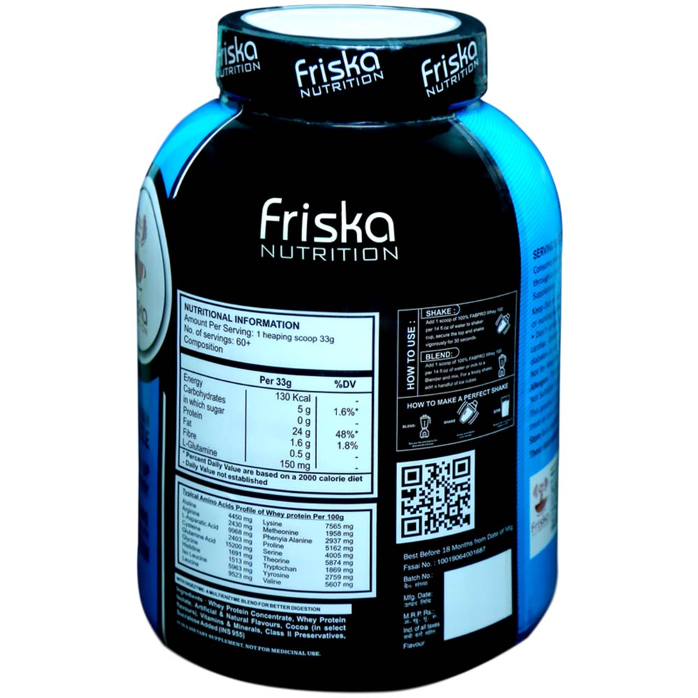 supplementinfo - Friska Nutrition Fabpro Whey 100,  4.4 lb  Cafe Mocha 
