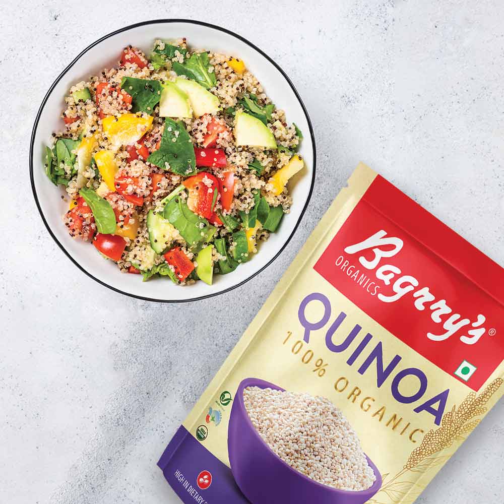 4 - Bagrrys 100% Organic Quinoa,  1 kg  Unflavoured 