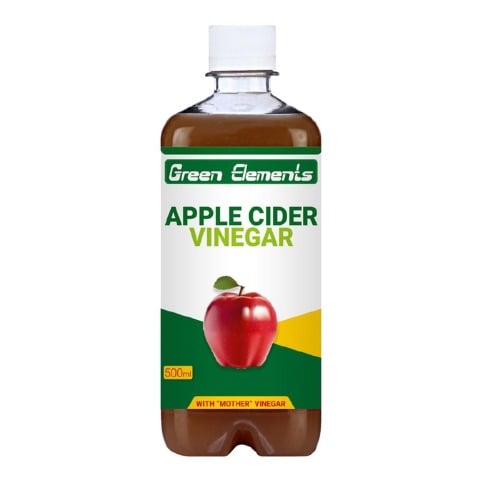 Green Elements Apple Cider Vinegar, 0.5 L Unflavoured Green Elements Apple Cider Vinegar, 0.5 L Unflavoured