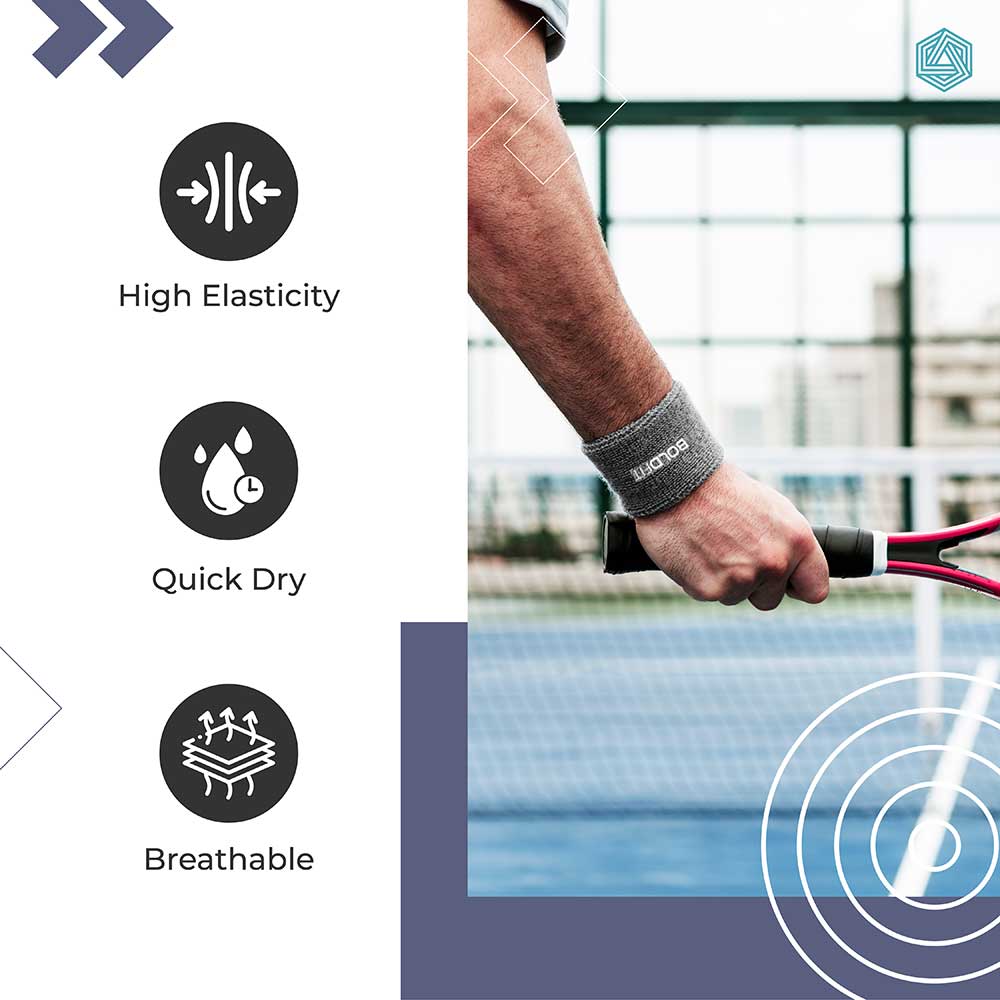 4 - Boldfit Wrist Wrap Wrist Support,  Grey  Free Size 