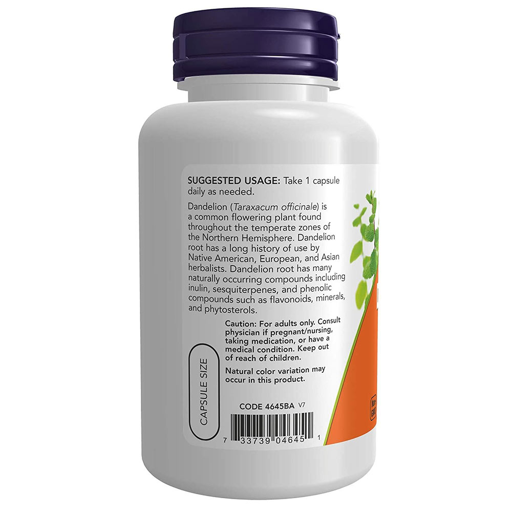 3 - Now Dandelion Root 500 mg,  100 veggie capsule(s) 