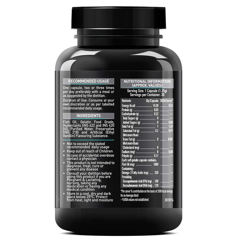 6 - MuscleBlaze Fish Oil (1000 mg) OP,  30 capsules 