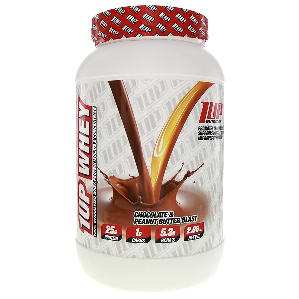 1 - 1UP Nutrition Whey Protein and Hydrolyzed Isolate,  2 lb  Chocolate Peanut Butter 