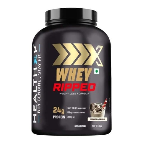 1 - HealthXP Whey Ripped,  4.4 lb  Cookies & Cream 