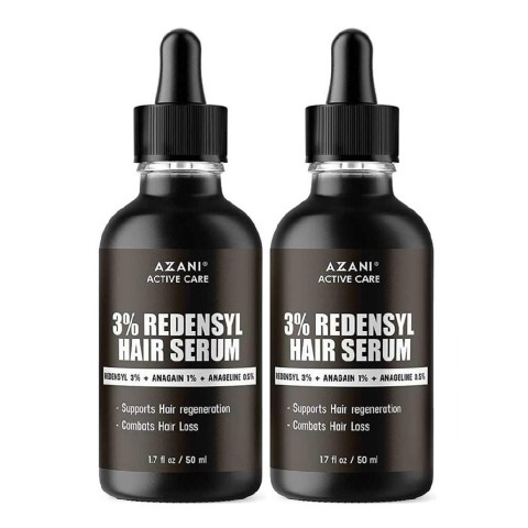 1 - Azani Active Care 3% Redensyl Hair Serum,  50 ml  for All Hair Types (Pack of 2) 