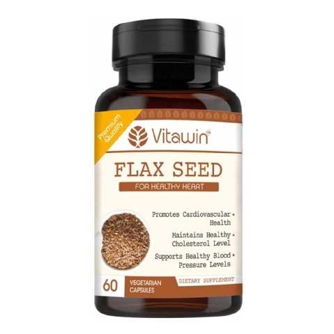 1 - VITAWIN Flax Seed for Healthy Heart (500 mg),  60 capsules 