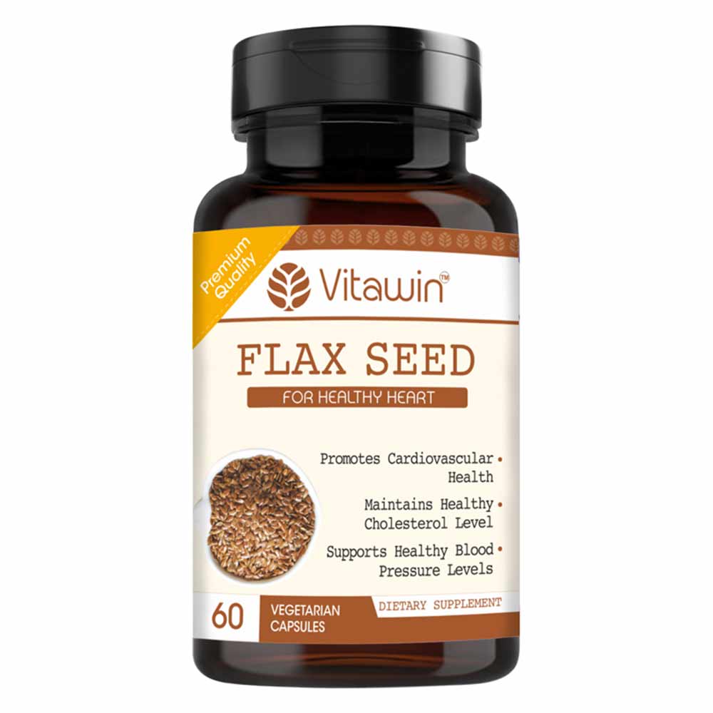 1 - VITAWIN Flax Seed for Healthy Heart (500 mg),  60 capsules 
