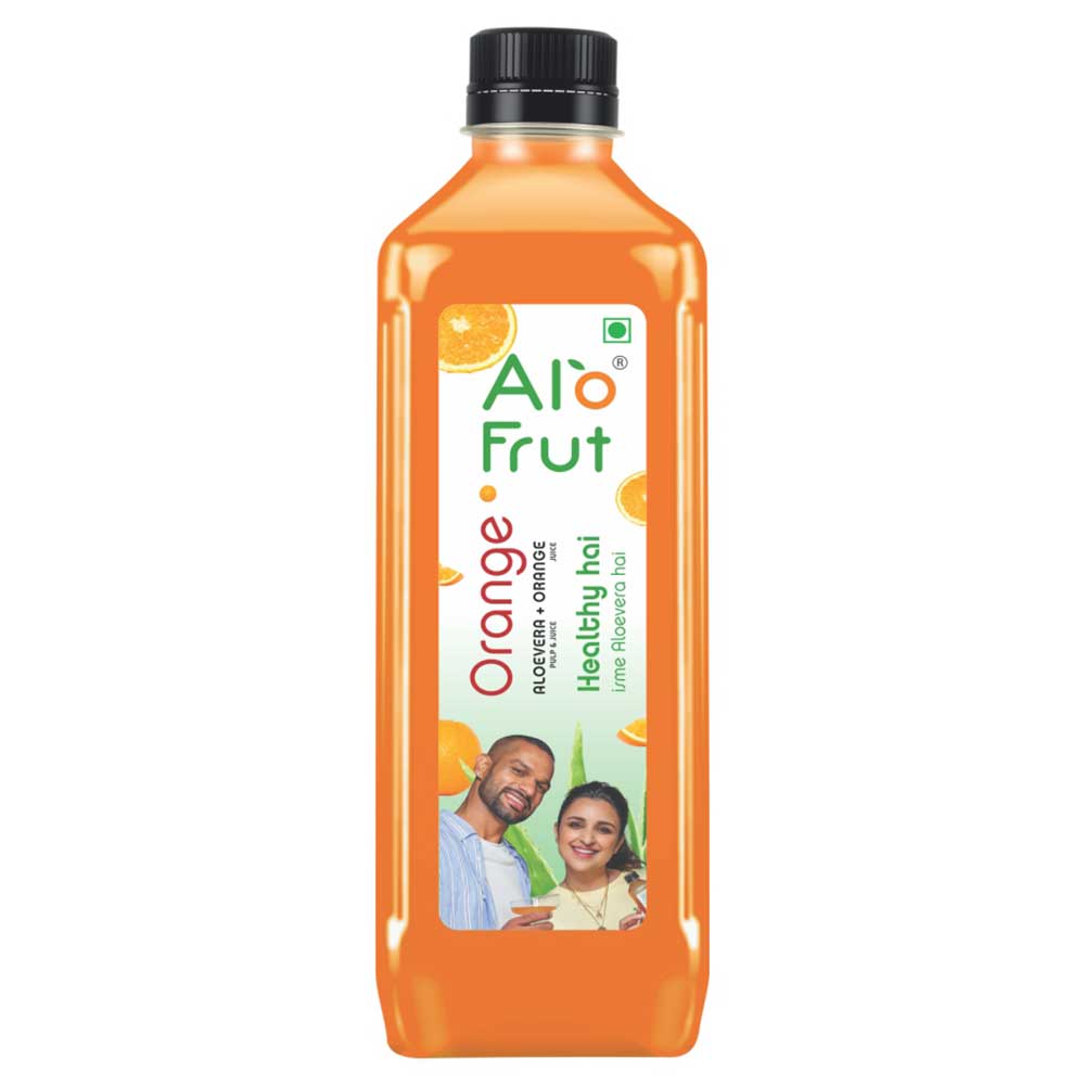 1 - Alo Frut Orange Aloevera Juice,  0.160 L  Orange (Pack of 5) 