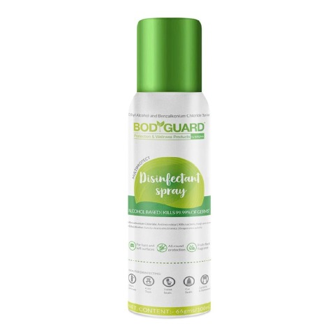 1 - BodyGuard Multiprotect Disinfectant Spray,  Fruity Floral  100 ml  Kills 99.9% of Germs 
