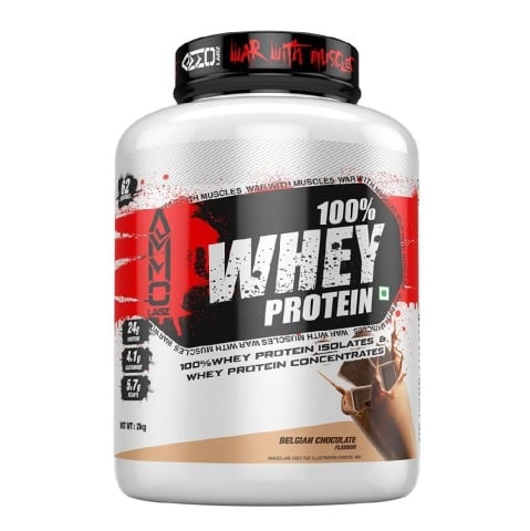 1 - Ammo Labz 100% Whey Protein,  4.4 lb  Belgian Chocolate 