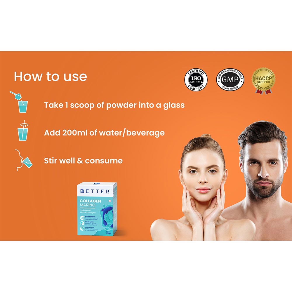 2 - Bbetter Collagen Marino,  100 g  Unflavoured (Pack of 3) 