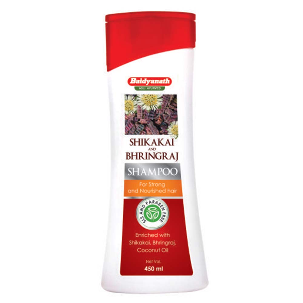 1 - Baidyanath Shikakai & Bhringraj Shampoo,  450 ml  for Strong & Nourished Hair 