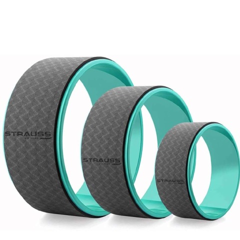 1 - Strauss Yoga Wheel,  Black (Set of 3)  13 cm 