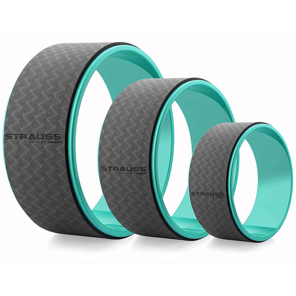 1 - Strauss Yoga Wheel,  Black (Set of 3)  13 cm 