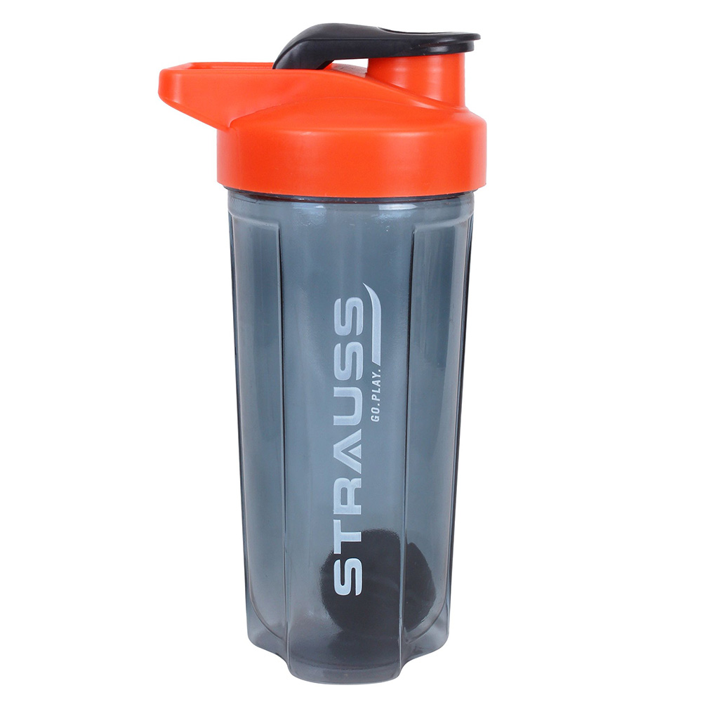 1 - Strauss Energy Shaker Bottle,  Orange & Black Shade  700 ml 