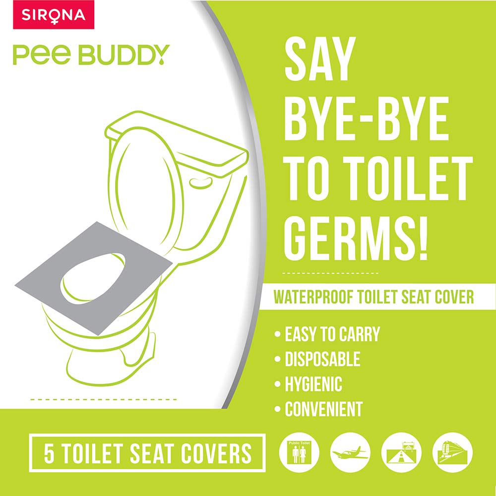 2 - PeeBuddy Waterproof Toilet Seat Cover,  5 Piece(s)/Pack  Avoid Direct Contact with Unhygienic 