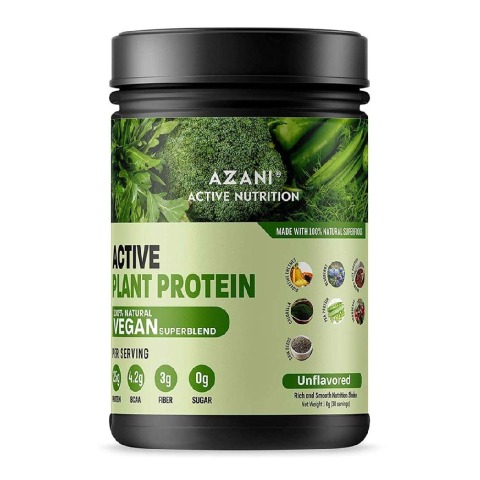 1 - Azani Active Nutrition Active Plant Protein, 2.2 lb Unflavoured