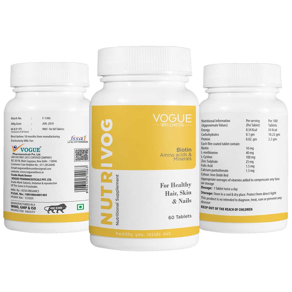 2 - Vogue Wellness Nutrivog,  60 tablet(s)  Unflavoured (Pack of 3) 