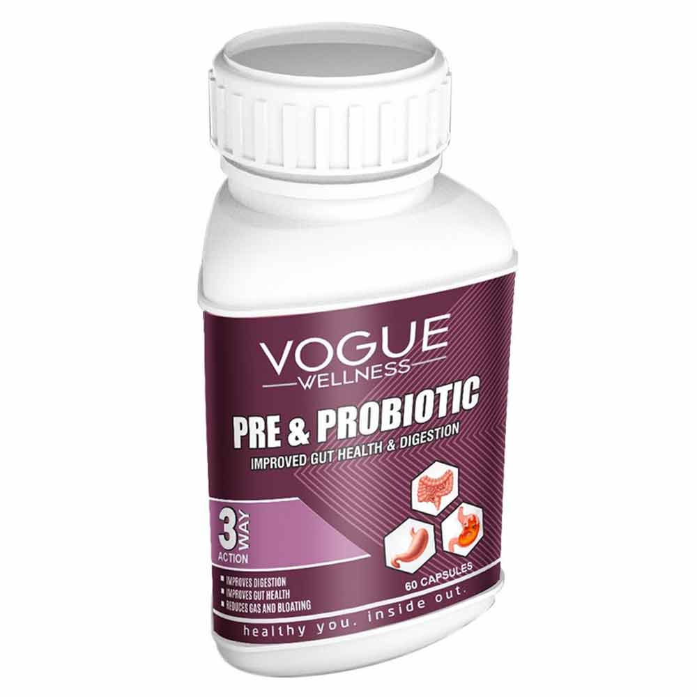 1 - Vogue Wellness Pre & Probiotic,  60 capsules  Unflavoured 