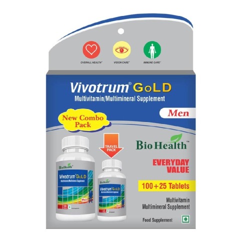 2 - Bio Health Vivotrum Gold Men,  125 tablet(s)  Unflavoured Combo 