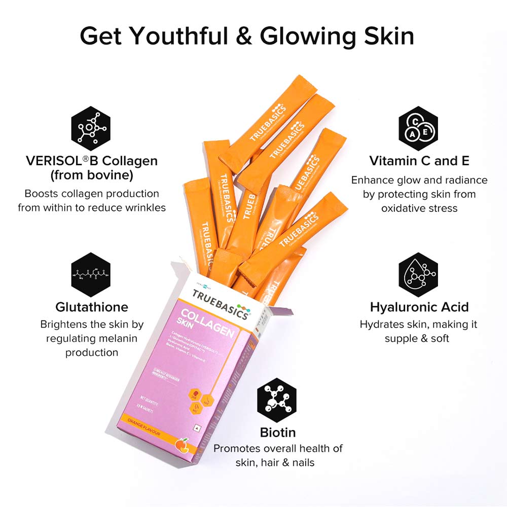 4 - TrueBasics Collagen Skin OP,  30 Piece(s)/Pack  Orange 