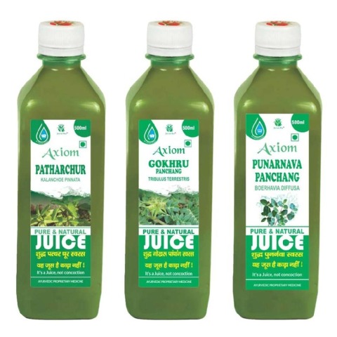 1 - Axiom Punarnava + Axiom Patharchur + Axiom Gokhru Juice 500ml Combo,  3 Piece(s)/Pack 