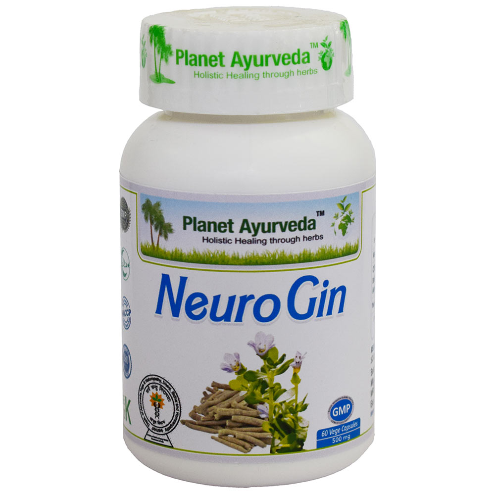 Planet Ayurveda Neuro Gin 500 mg,  60 veggie capsule(s) 