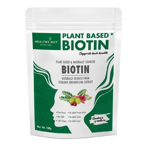 1 - HealthyHey Nutrition Plant Based Biotin 10000mcg, 100 g Unflavoured