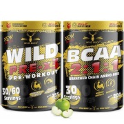 Wild Buck Wild Pre-x3 & BCAA 2:1:1 Combo- 2 Piece(s)/Pack Green Apple