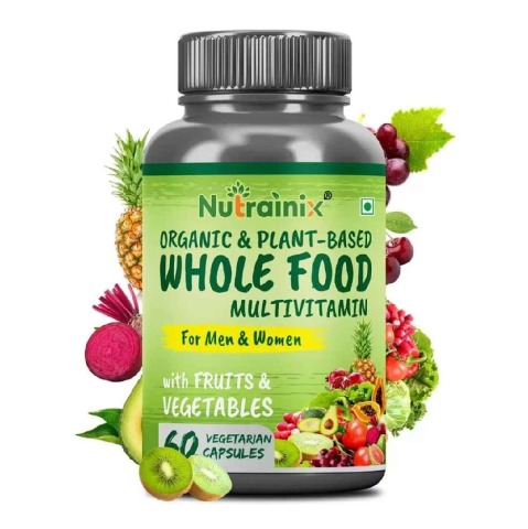 1 - Nutrainix Organic & Plant-Based Whole Food Multivitamin,  60 veggie capsule(s)  Unflavoured 