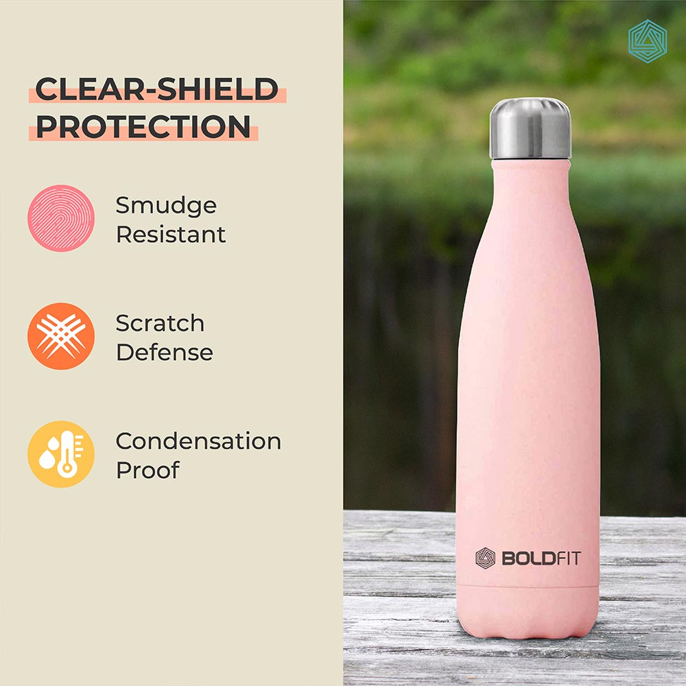 5 - Boldfit Stainless Steel Water Bottle,  Pink  1 L 