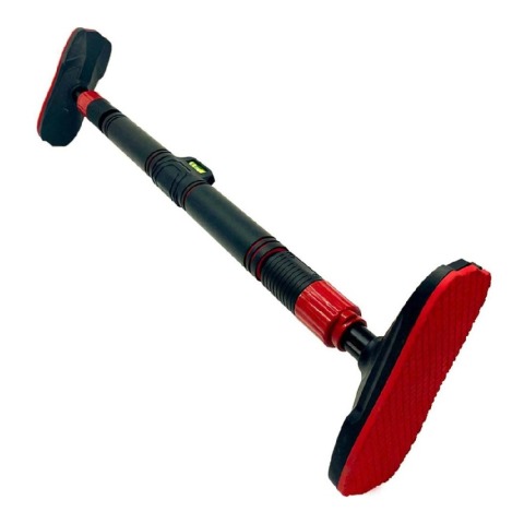 Boldfit Pull Up Bar for Doorway, Free Size Black and Red