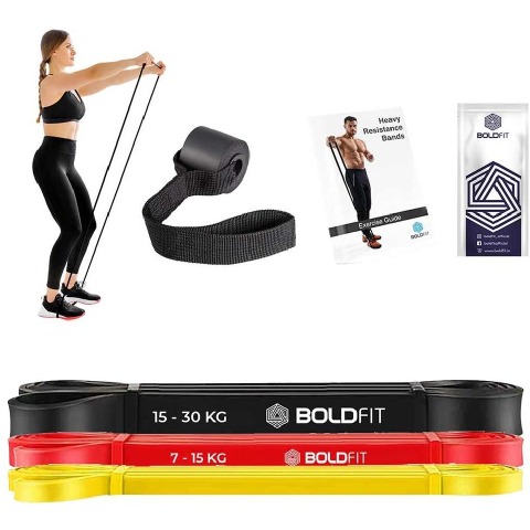 1 - Boldfit Heavy Resistance Band,  Yellow Red Black (Pack Of 3)  Medium 