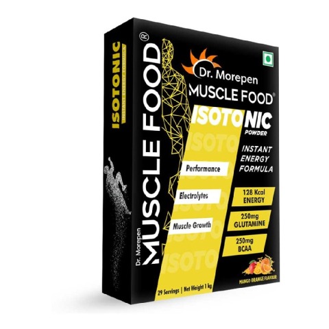 1 - Dr. Morepen Muscle Food Isotonic Powder,  2.2 lb  Mango Orange 