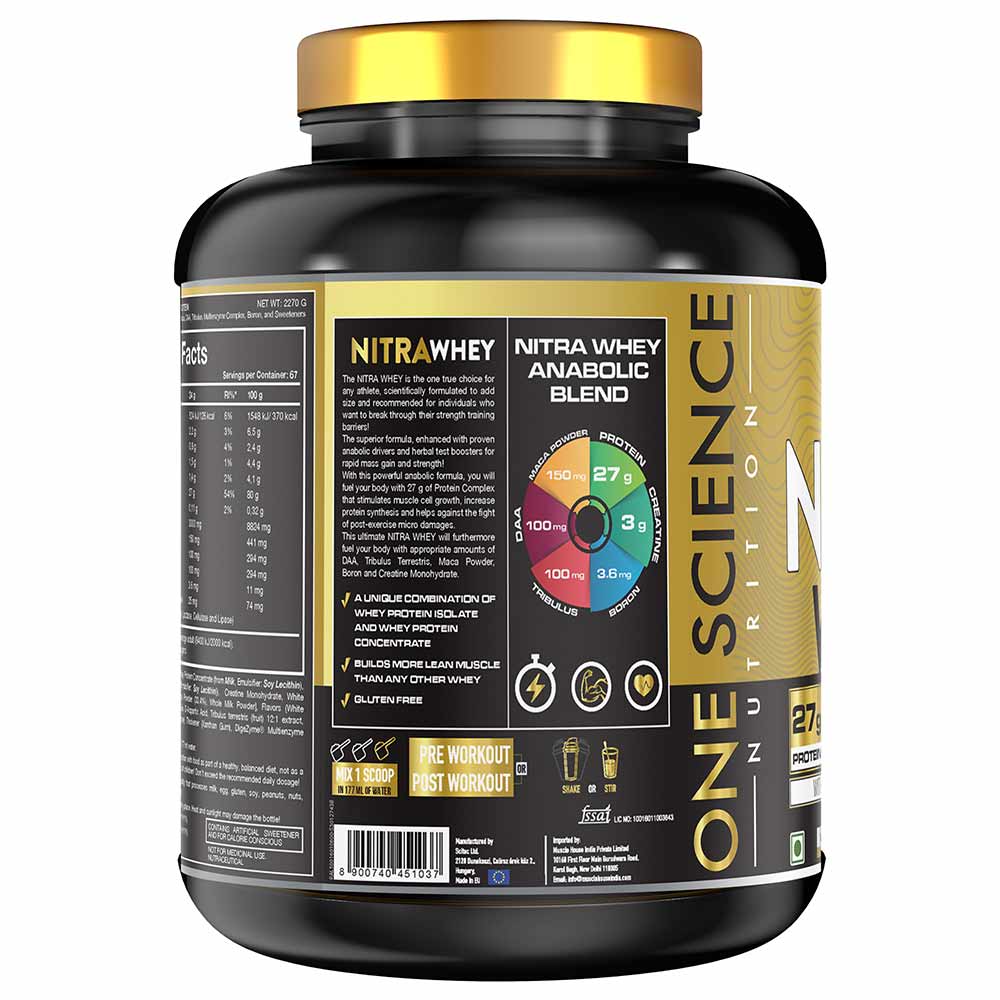 2 - One Science Nitra Whey,  5 lb  Chocolate Hazelnut 