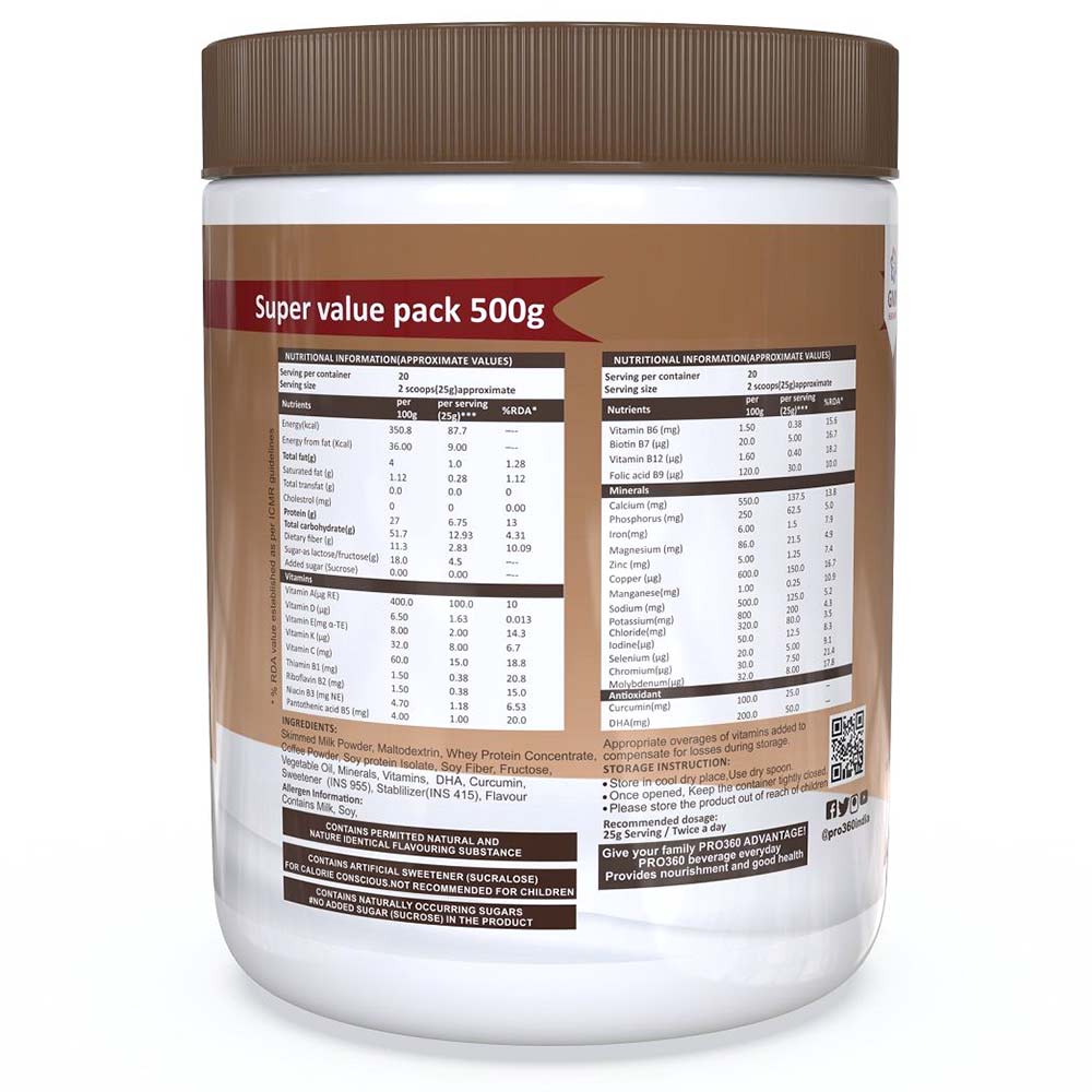 3 - PRO360 Diabetic Nutritional Beverage Mix,  1.1 lb  Roasted Coffee 