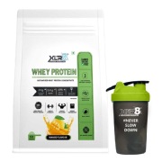 XLR8 Flavoured Whey Protein 24 g Protein- 4 lb Mango with Shaker