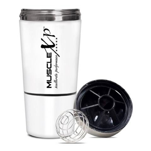 6 - MuscleXP Classic XP Stainless Steel Shaker Blender,  White  590 ml 