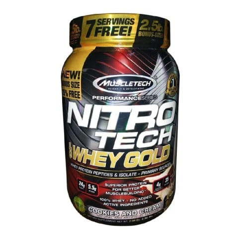 MuscleTech Nitro Tech Whey Gold Performance Series,  2.5 lb  Cookies & Cream 