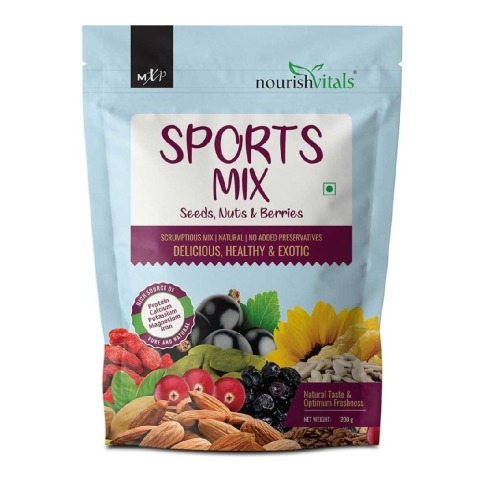 1 - NourishVitals Sports Mix Seeds, Nuts & Berries,  Unflavoured  200 g 