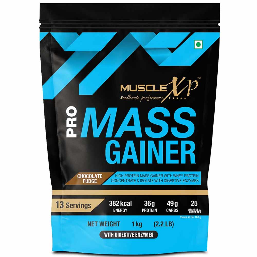2 - MuscleXP Pro Mass Gainer with Whey Protein,  2.2 lb  Chocolate Fudge (Pack of 3) 