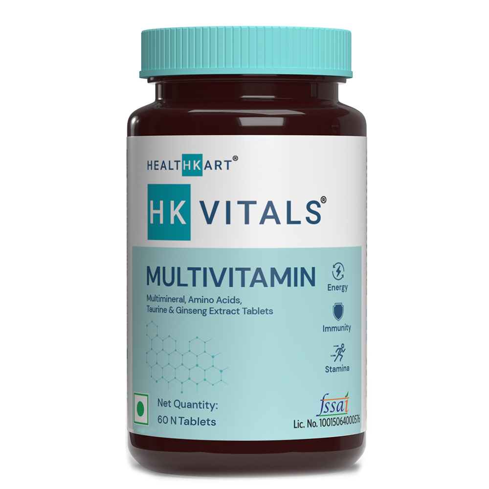 Healthkart Multivitamin with Minerals & Ginseng Extract, Unflavoured 60